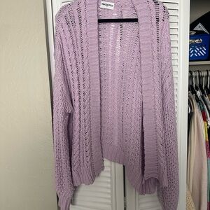 Princess Polly Lilac Open-Knit Cardigan